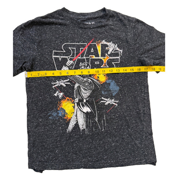 Star Wars Darth Vader Shirt Youth Large Black Heather Graphic Tee Disney Movie - Picture 5 of 6